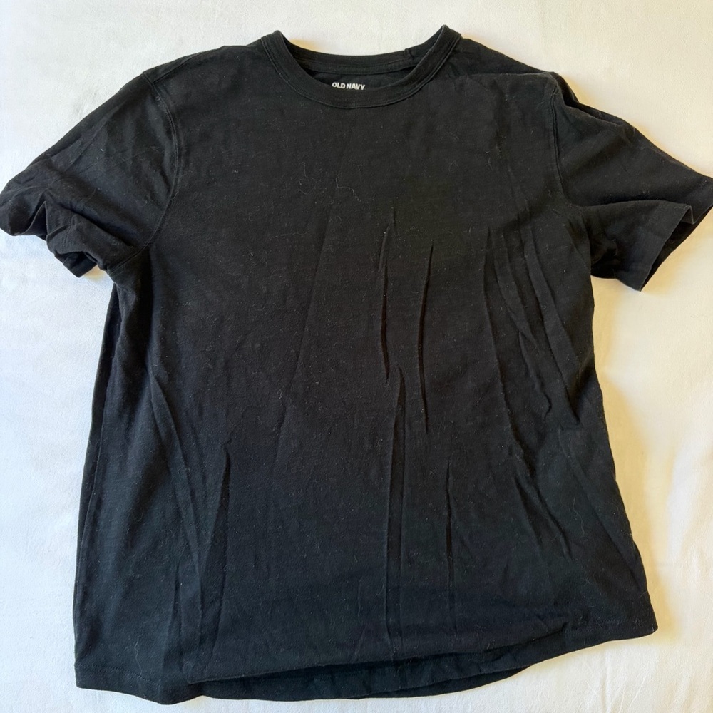 Old Navy Womens Classic Black Crew Neck T‑Shirt